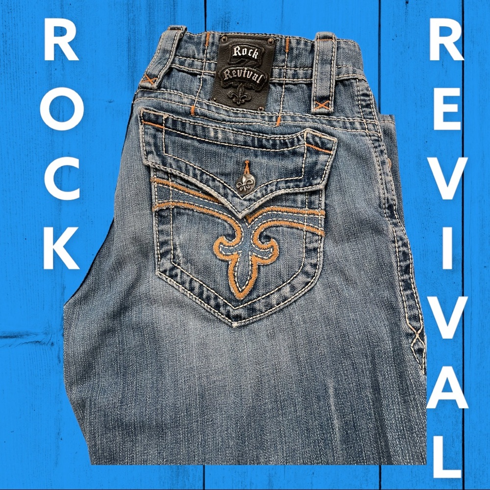 Rock Revival Paul Straight blue jeans W34 L 31